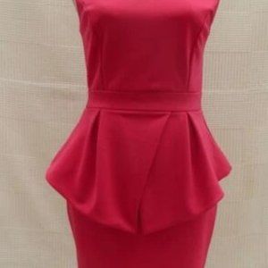 New Look Lost Society pink peplum waist dress Size 10